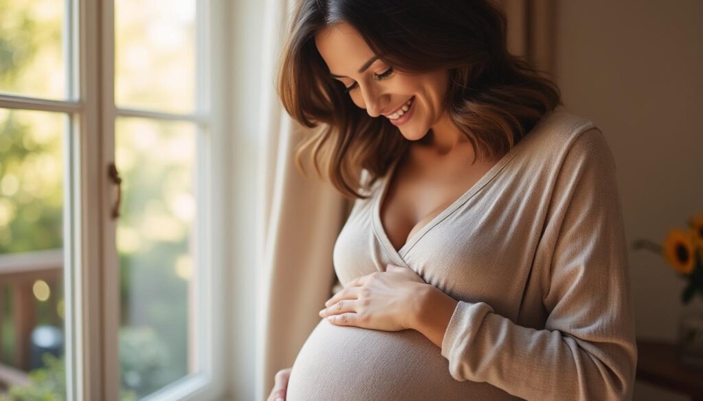 julia vignali annonce sa grossesse avec joie, partageant son bonheur d'attendre un heureux événement.