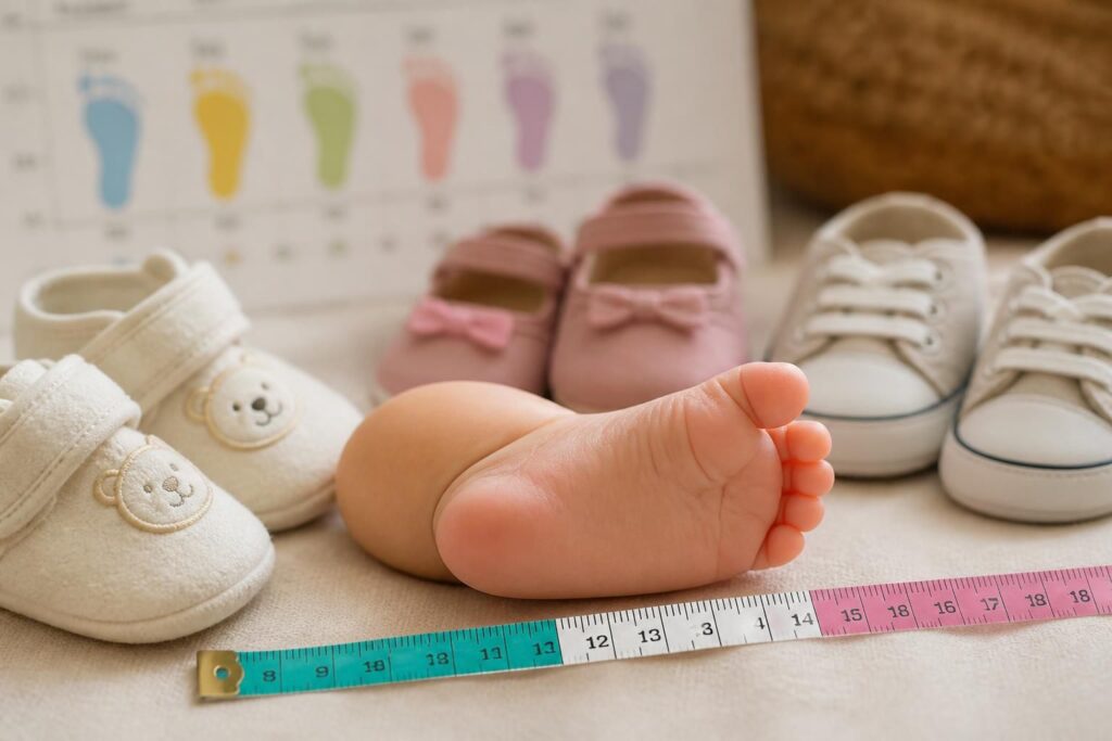 découvrez les correspondances en pointure et mesures pour bébé avec une longueur de pied de 11,5 cm, pour choisir facilement les bonnes chaussures.
